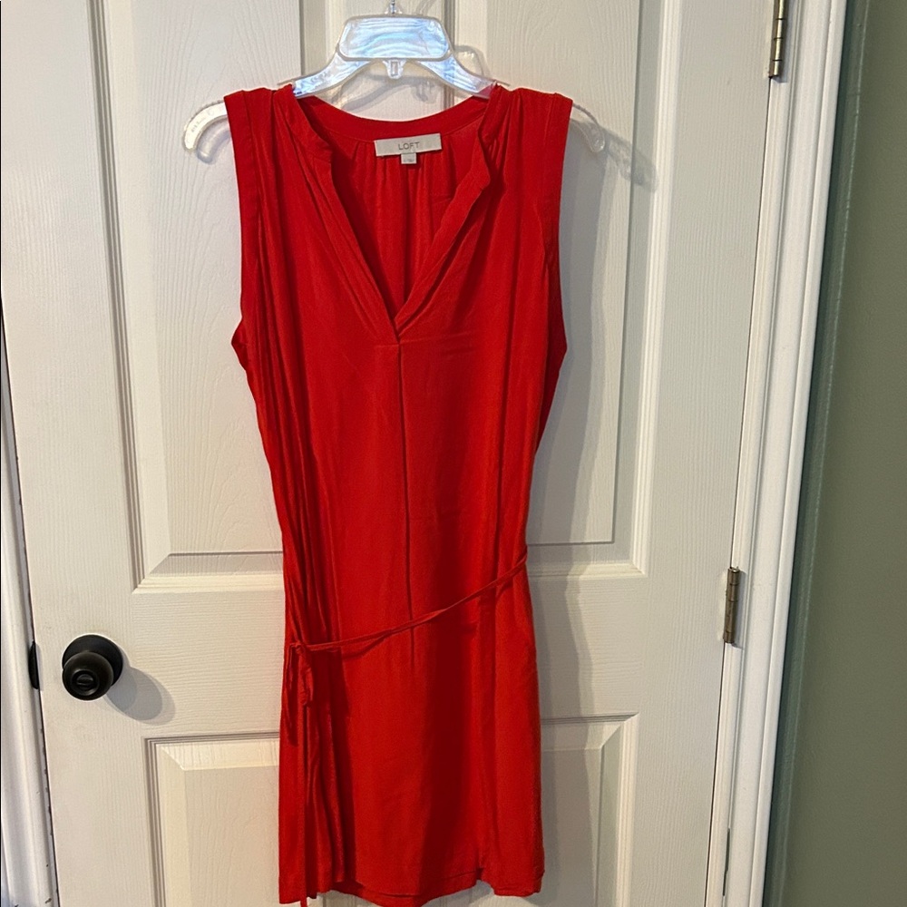 LOFT Vibrant Red Mini Dress